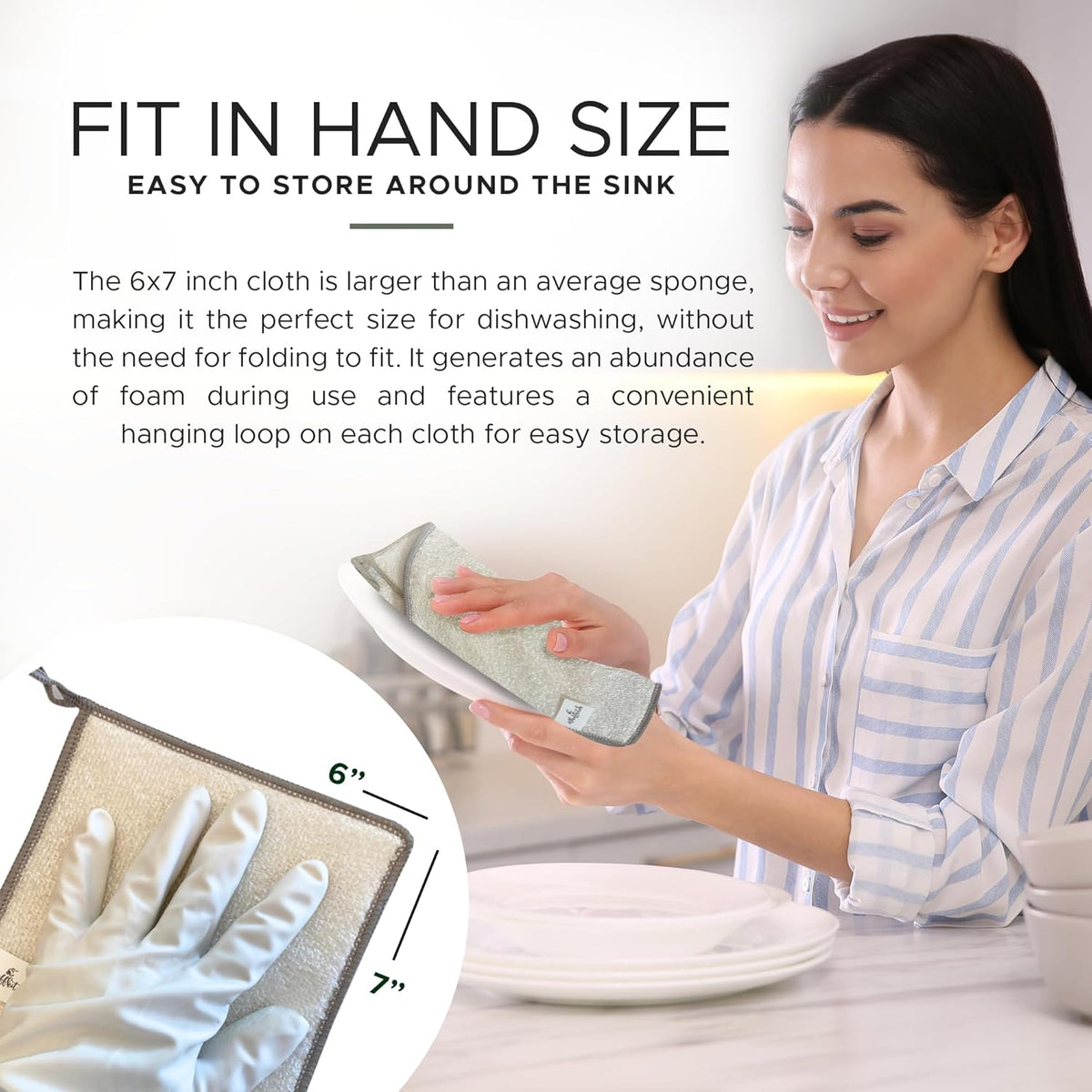 Whiffkitch Dishcloths & Dish Towels for Kitchen - Reusable, Hygienic, Quick Drying, Durable Kitchen