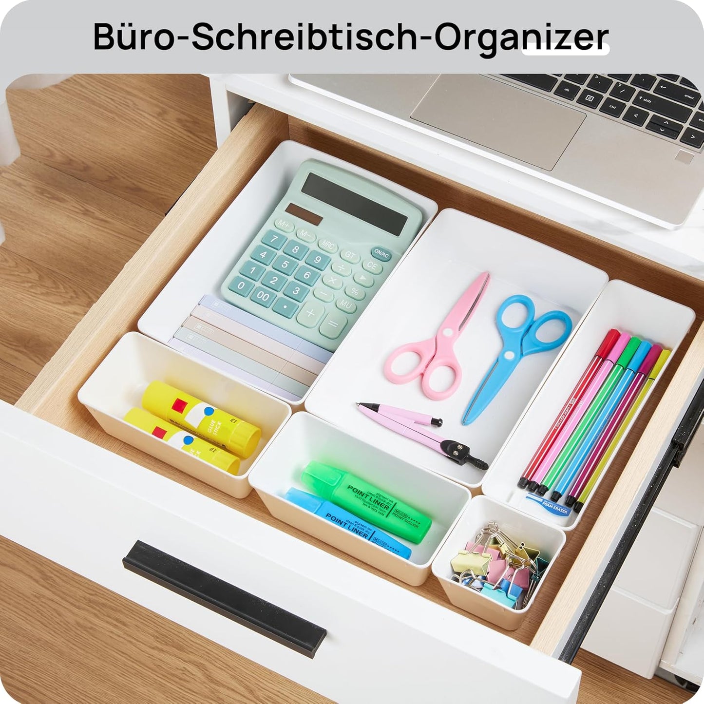 Vtopmart 25 PCS Plastic Drawer Organizers Set, 4-Size Versatile Bathroom and Vanity Drawer