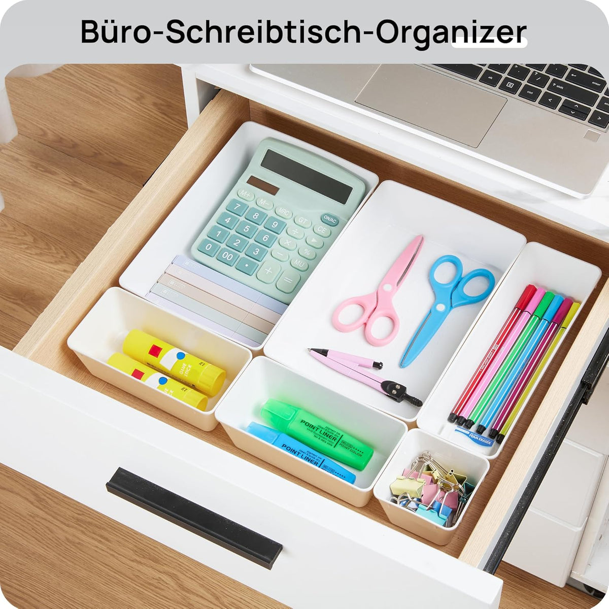 Vtopmart 25 PCS Plastic Drawer Organizers Set, 4-Size Versatile Bathroom and Vanity Drawer