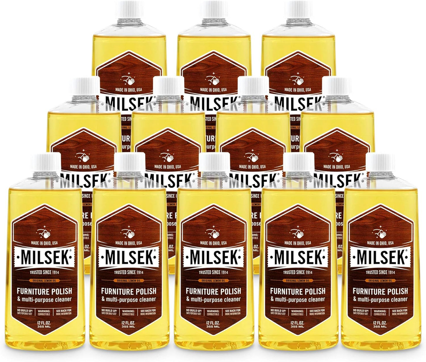 Milsek Furniture Polish and Wood Cleaner with Lemon Oil - Multipurpose Solution for Home