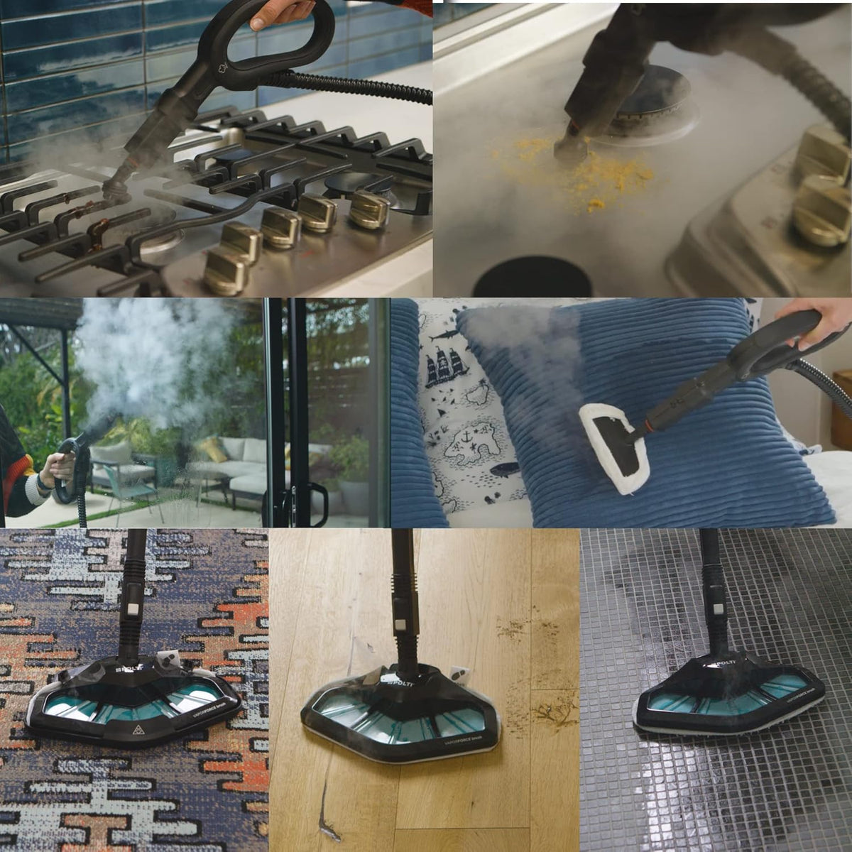 POLTI Vaporetto Smart 100 Steam Cleaner with Unlimited Steam Technology, Sanitize Floors, Carpets