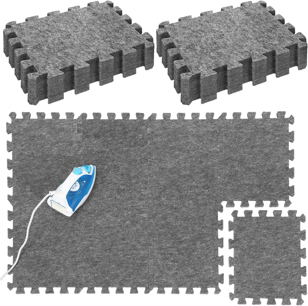 Ziliny 8 Pack Large Wool Pressing Mat 22" x 63" Wool Ironing Mat Felted Blending Ironing Pad Sewing