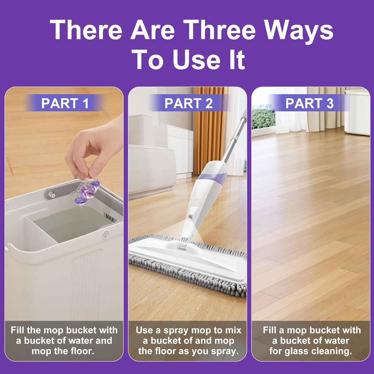JOYMOOP Floor Cleaner for Mopping, 45 PCS Mopping Solution, Hardwood Floor Cleaner, Works Perfectly