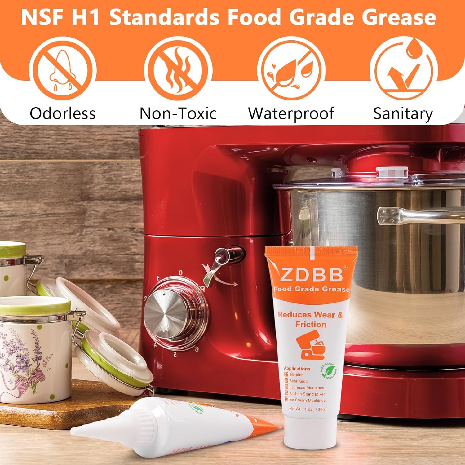 Food Grade Grease Lubricant for Kitchenaid Mixer NSF H1 Food Service Equipment Lube Coffee Machine