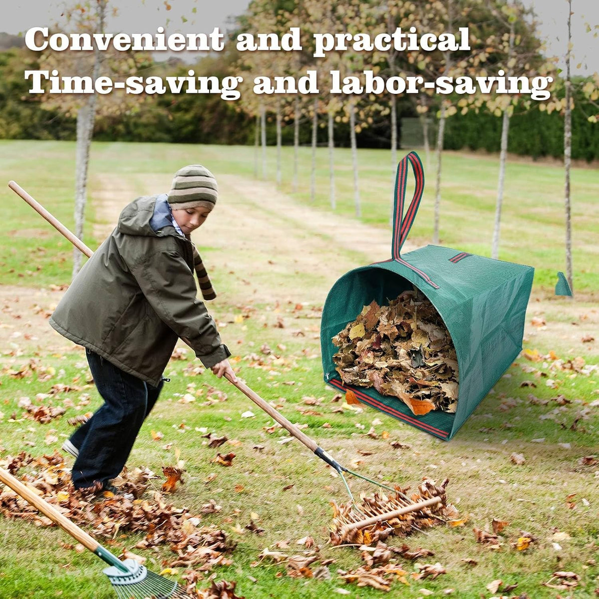 72 gallon Leaf Collector bags,4-Pack Yard Waste Bags,Large Dustpan-Type Lawn Bags, Leaf Bags for