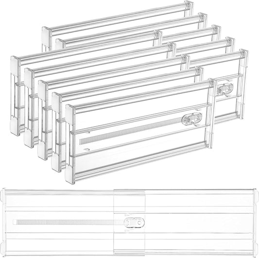 Vtopmart 10 Pack 6" Tall Upgrade Drawer Dividers for Big and Deep Drawer, 12.8"-22.3" Adjustable