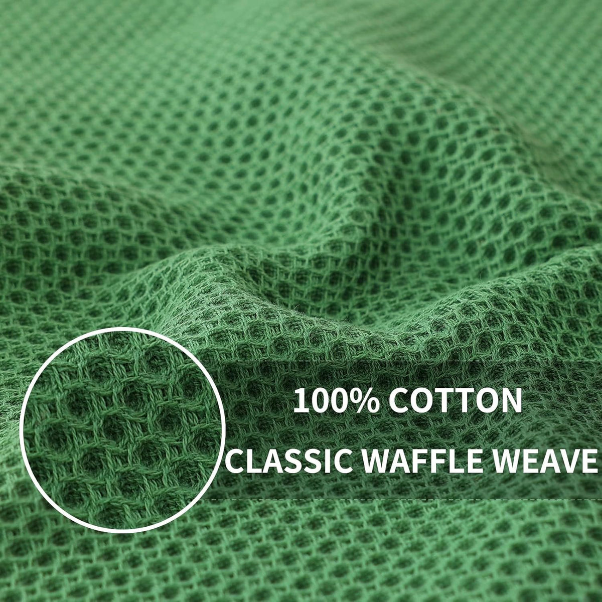 Homaxy 100% Cotton Waffle Weave Kitchen Dish Towels, Ultra Soft Absorbent Quick Drying Cleaning