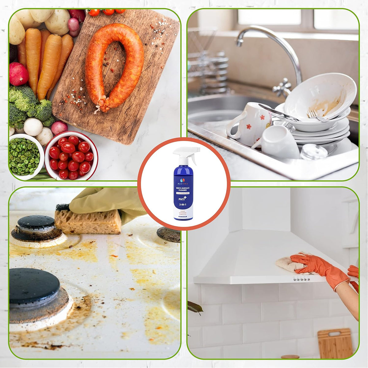 Natural Multi-Surface Cleaner is an unscented spray that degreases, deodorizes, work on air fryer