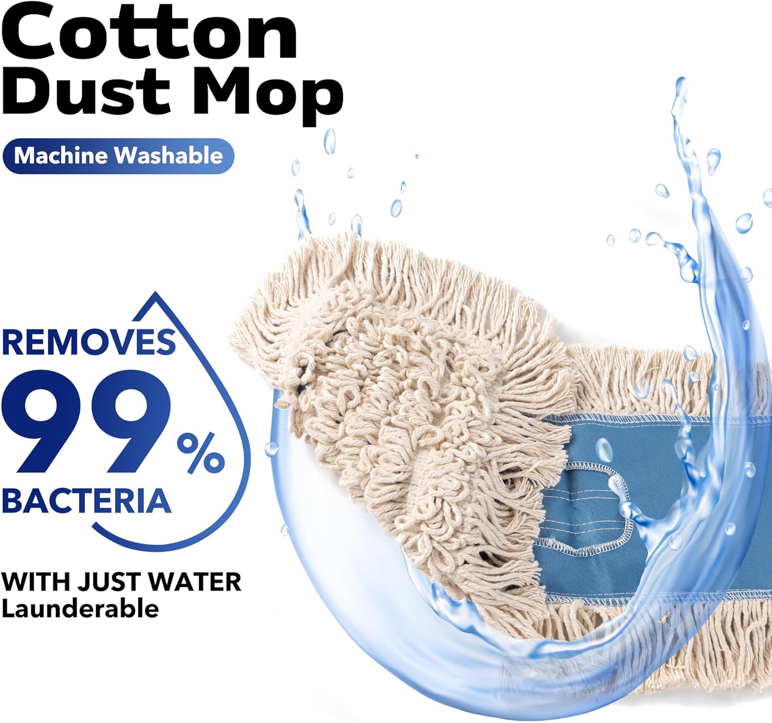 Matthew Cleaning 36'' Industrial Strength Cotton Dust Mop Refill Washable Replacement Heads for