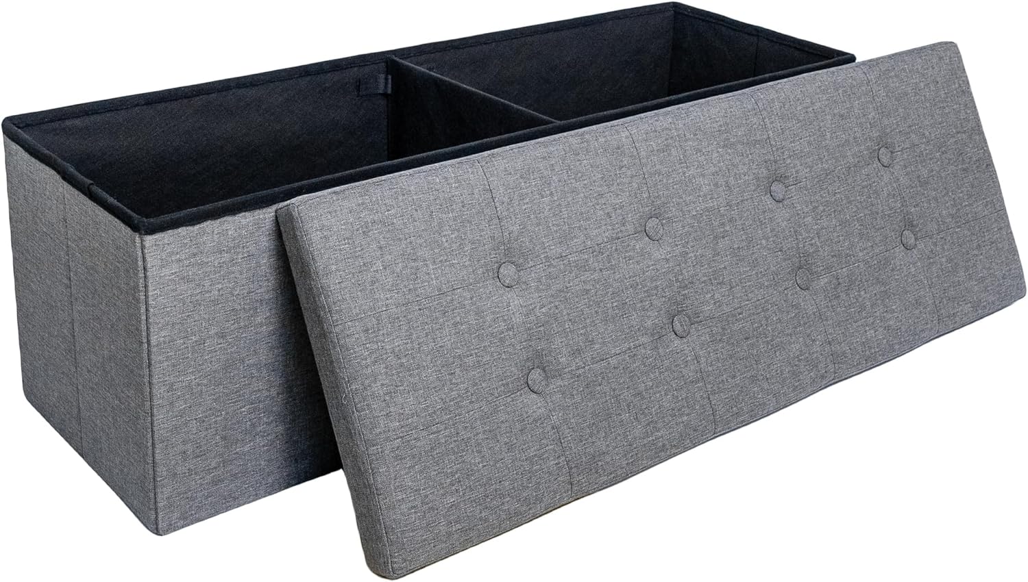 GLAXYFUR 43.3 inches Folding Storage Ottoman Bench Storage Chest Footrest for Bedroom, Entryway and
