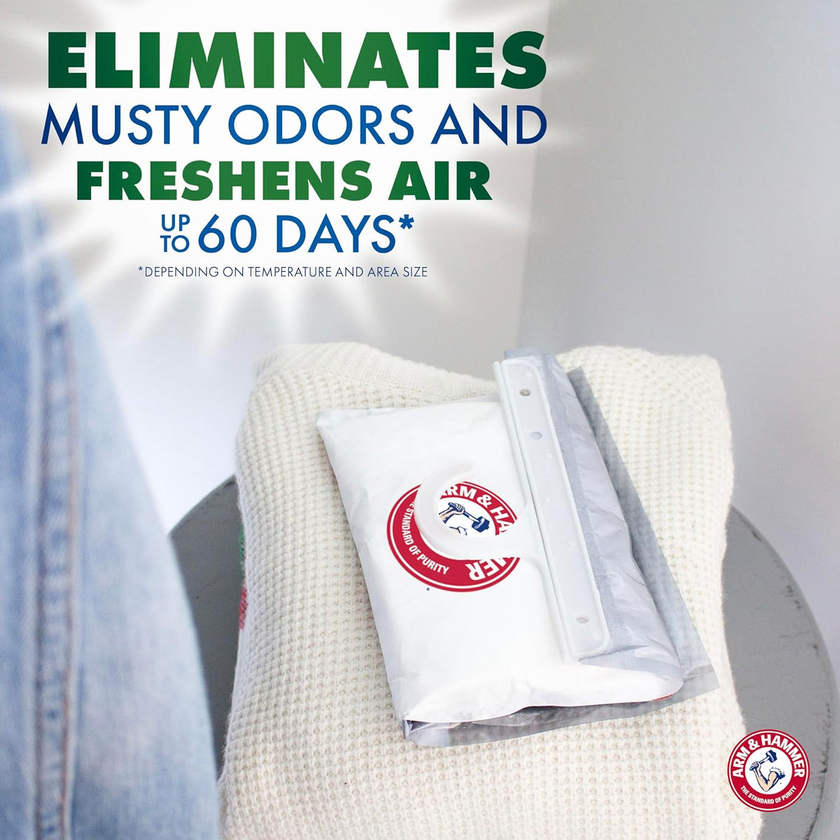Arm & Hammer Essentials Hanging Moisture Absorber and Odor Eliminator, 17.5 oz., 3 Pack, Fragrance