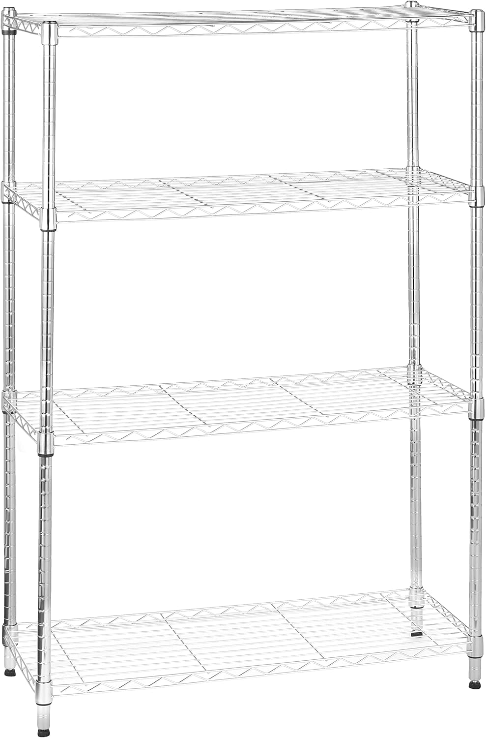 Amazon Basics 4-Shelf Adjustable Heavy Duty Steel Wire Rack Storage Shelving Organizer for Kitchen