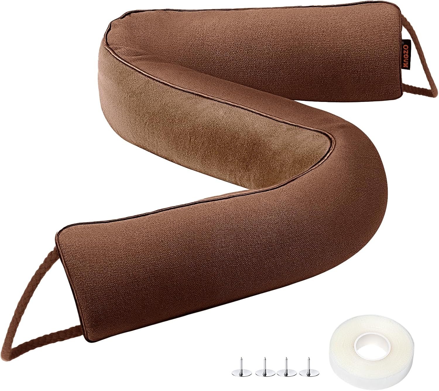 MAGZO Door Draft Stopper, 34 Inch Under Door Draft Blocker Noise Stopper, Weighted Wind Blocker