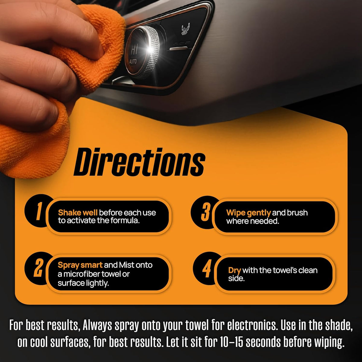 Magic Finish Interior Cleaning Spray (16 fl oz) – All-in-One Car Cleaner Spray for Seats
