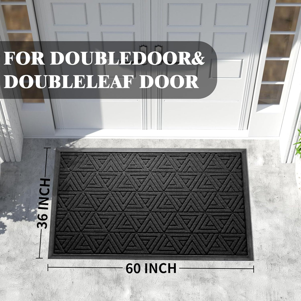 Yimobra Extra Large Door Mat 60x32, All-Weather Waterproof Non-Slip Welcome Matt Outdoor, Heavy