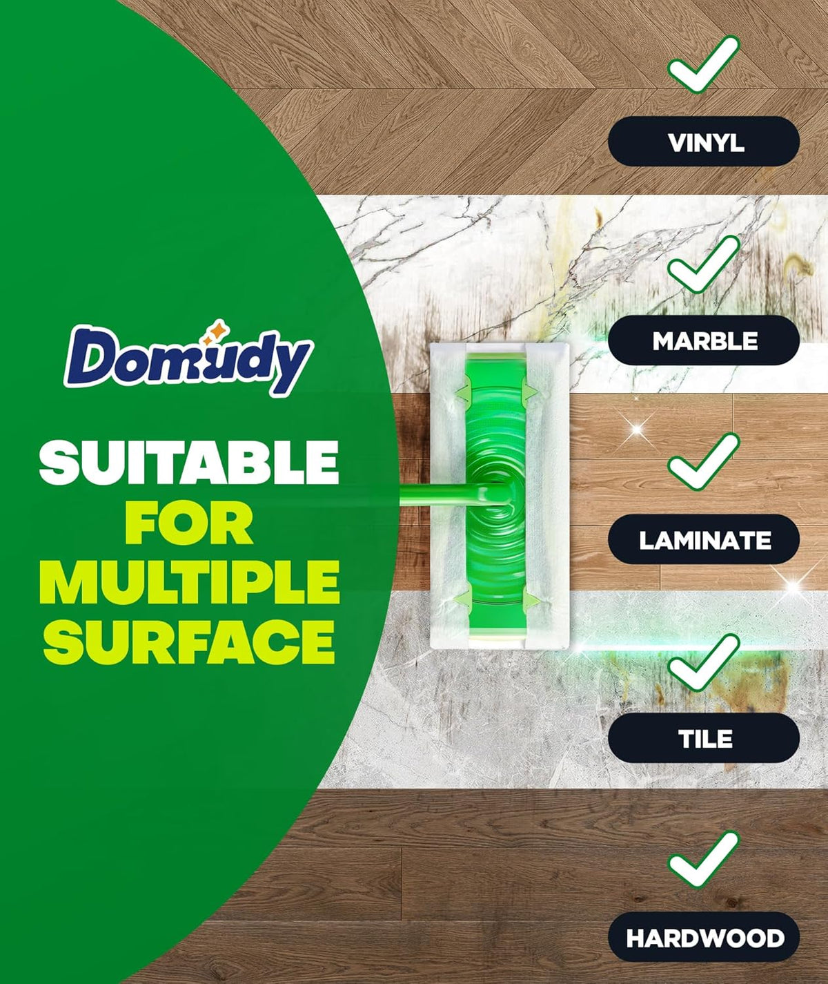 60 Count Heavy Duty Dry Sweeping Cloths Refills for Swiffer Sweeper Mop, Deep Clean Sweeper Pet Mop