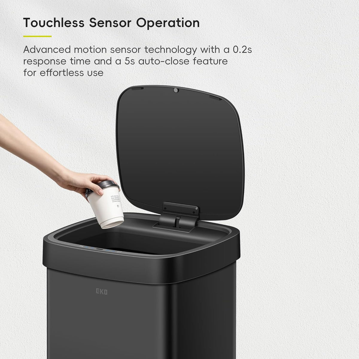 EKO EcoSmart 80L / 21.1 Gallon Motion Sensor Trash Can – Tall, Large Touchless Automatic Kitchen