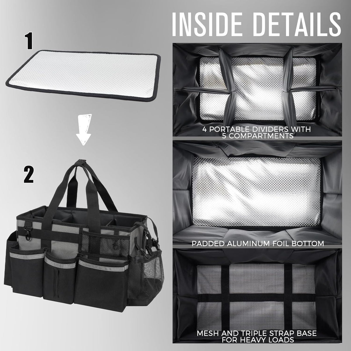 Wearable Cleaning Caddy, Cleaning Caddy Supplies Organizer with Handle & Shoulder Straps for