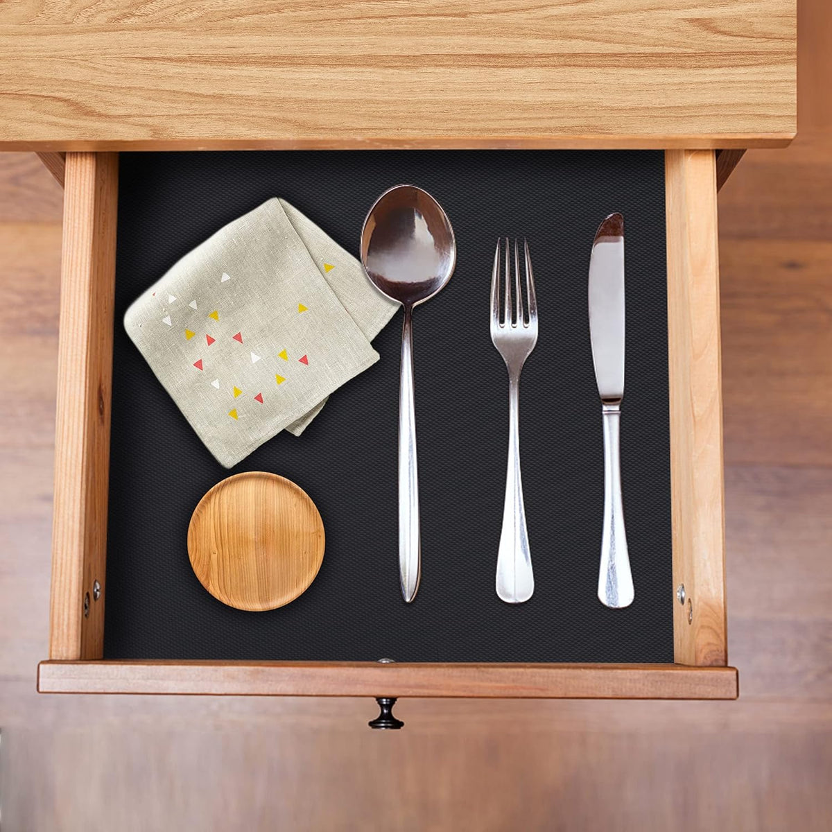 Kitchen Shelf Liner Drawer Liners, Non-Adhesive Refrigerator Liners Waterproof Fridge Mats with