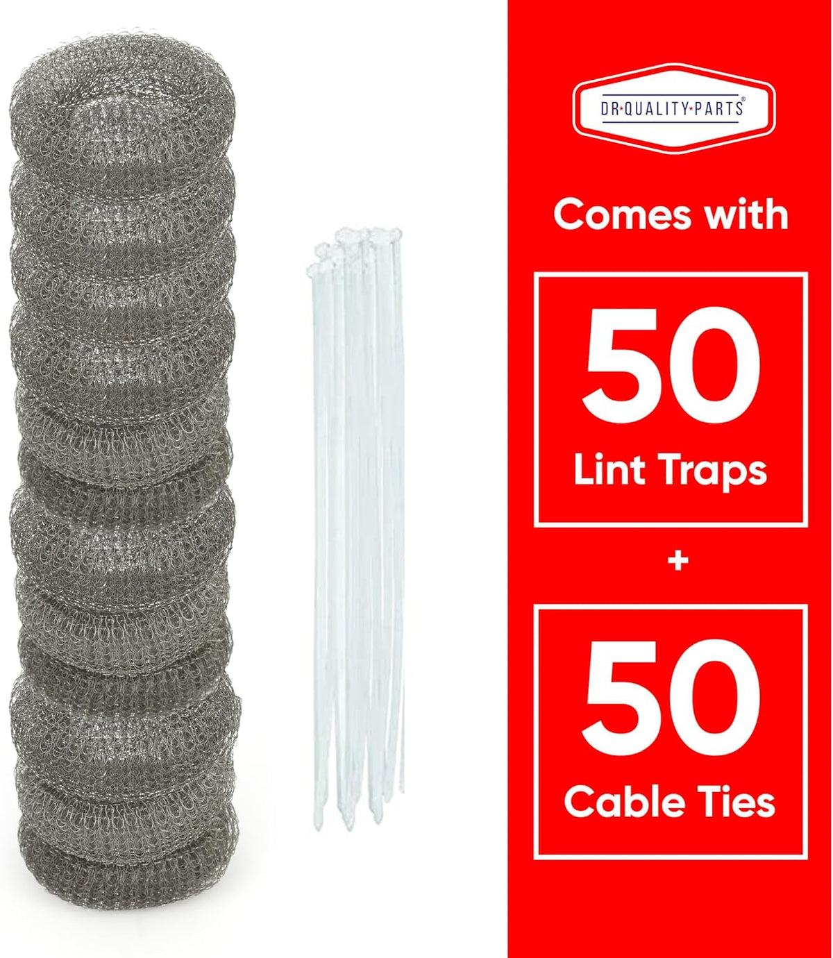 Washing Machine Lint Trap – Stainless Steel Hose Filter, Mesh Drain Catcher, Washer Sock Lint