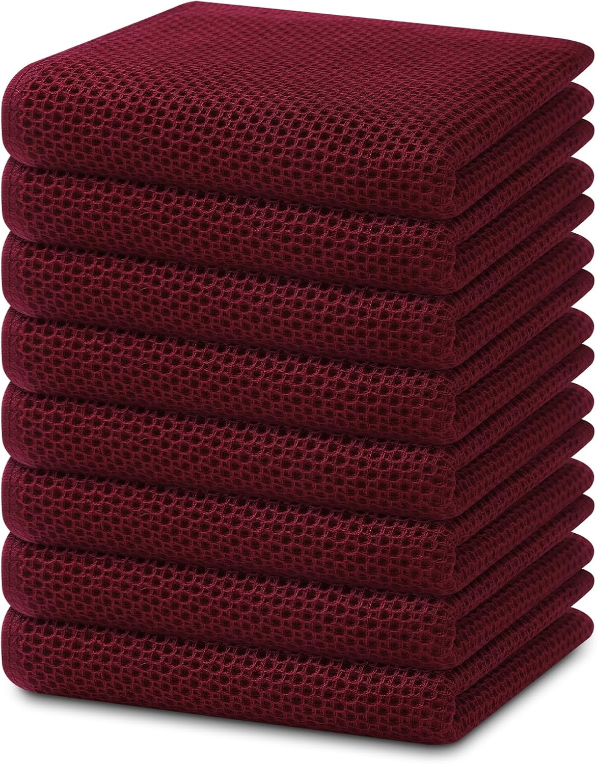 Homaxy 100% Cotton Waffle Weave Kitchen Dish Towels, Ultra Soft Absorbent Quick Drying Cleaning