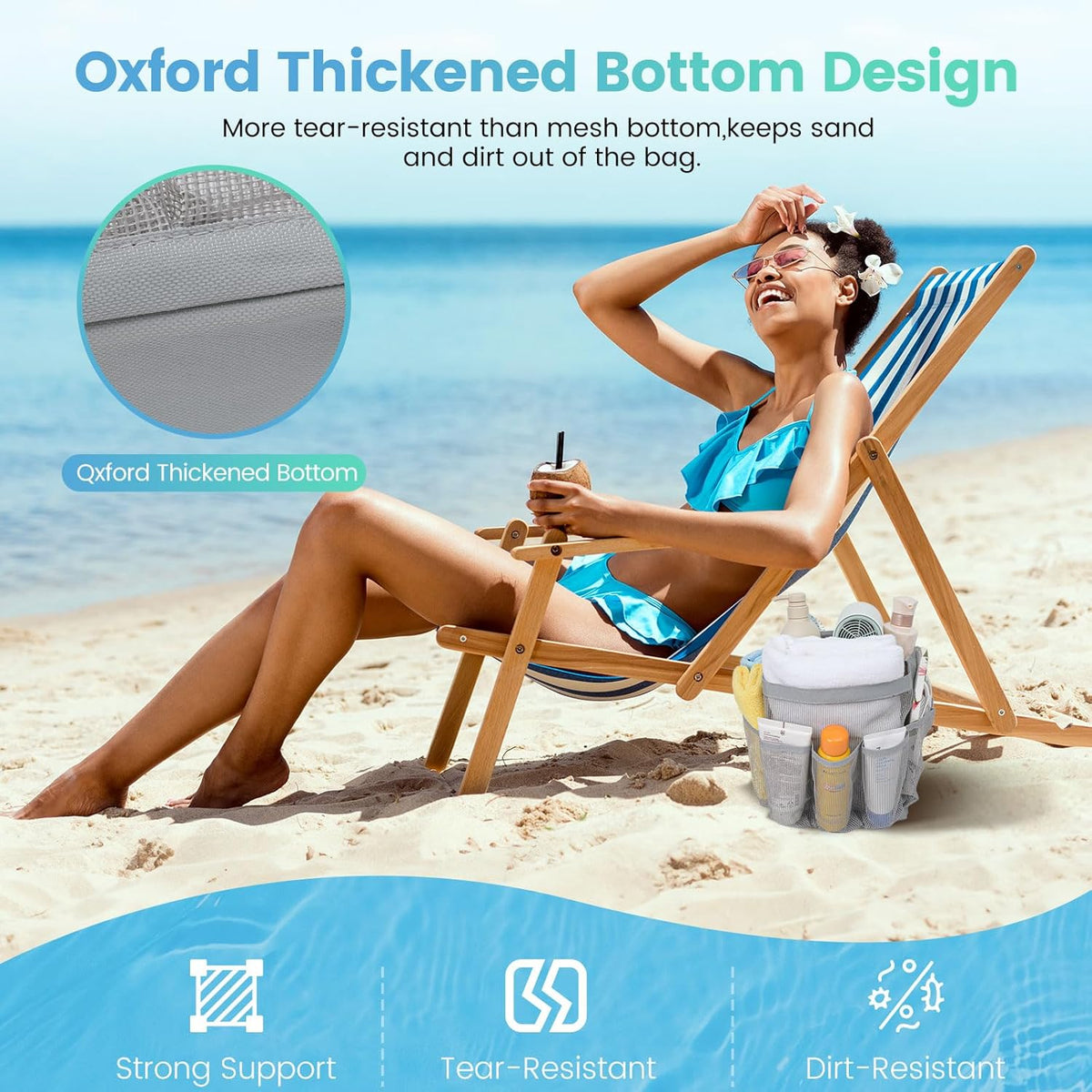 Shower Caddy Portable for College Dorm Room Essentials for Girls with 9 Pockets,Large-Capacity