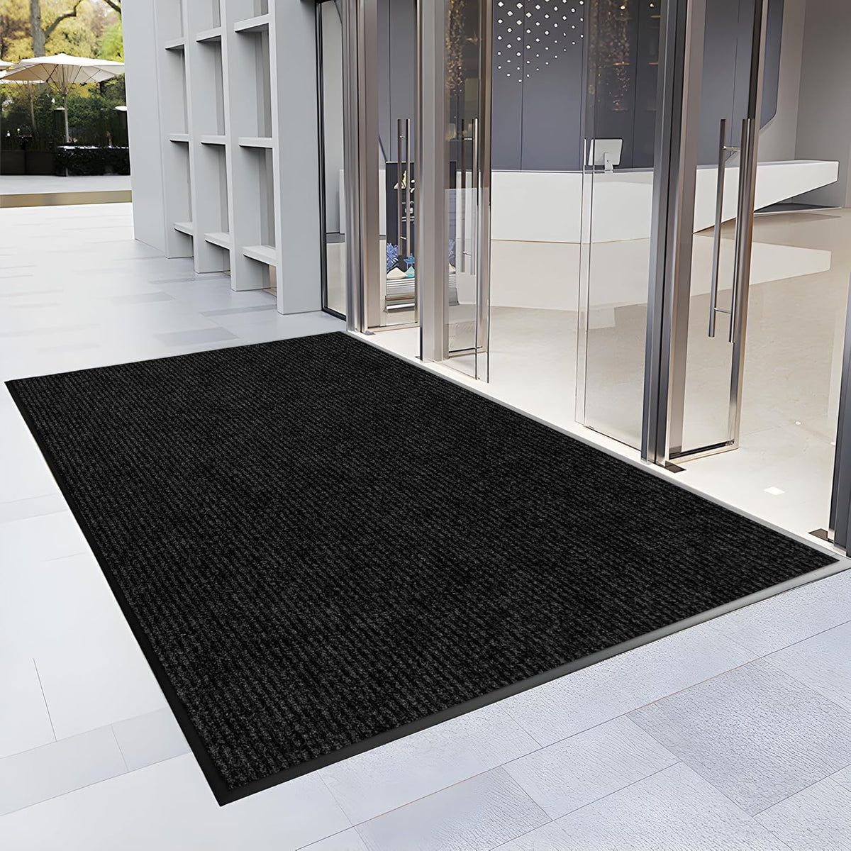 4′ x 13′ Front Door Mat Indoor Outdoor Entrance, Commercial Floor Mat Heavy Duty Dirt Trapper