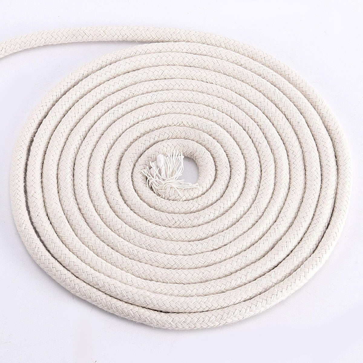 328 Feet 1/4 Inch White Natural Cotton Rope, Cotton Clothesline Rope, All-Purpose Craft Rope for