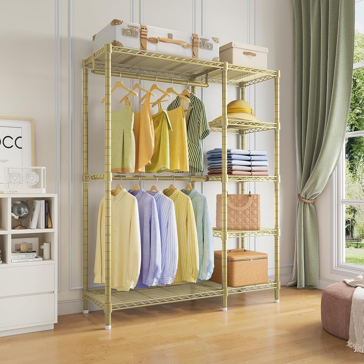 VIPEK V7 Clothes Rack Heavy Duty Max Load 670lbs, Garment Rack with 5 Tiers Adjustable Shelves