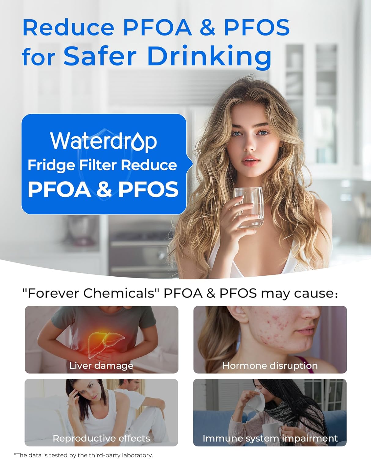 Waterdrop RPWF Refrigerator Water Filter (NOT RPWFE), Replacement for GE® RPWF, DWF-36, R-3600