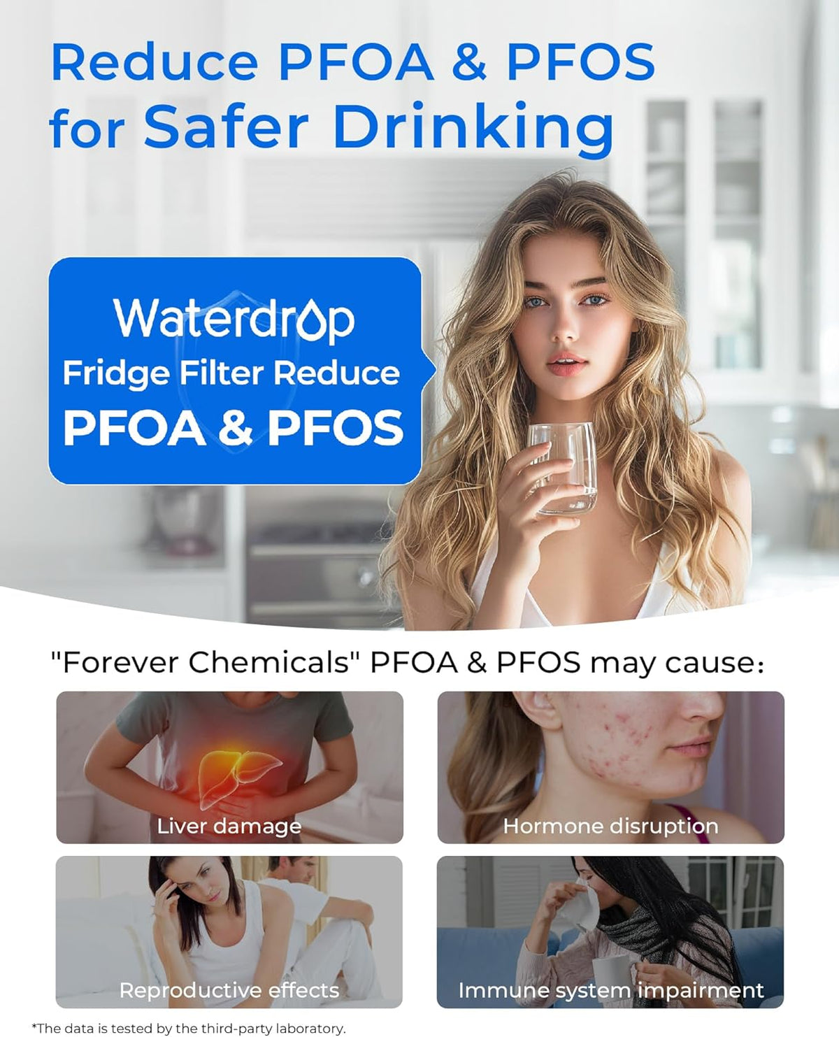 Waterdrop RPWF Refrigerator Water Filter (NOT RPWFE), Replacement for GE® RPWF, DWF-36, R-3600