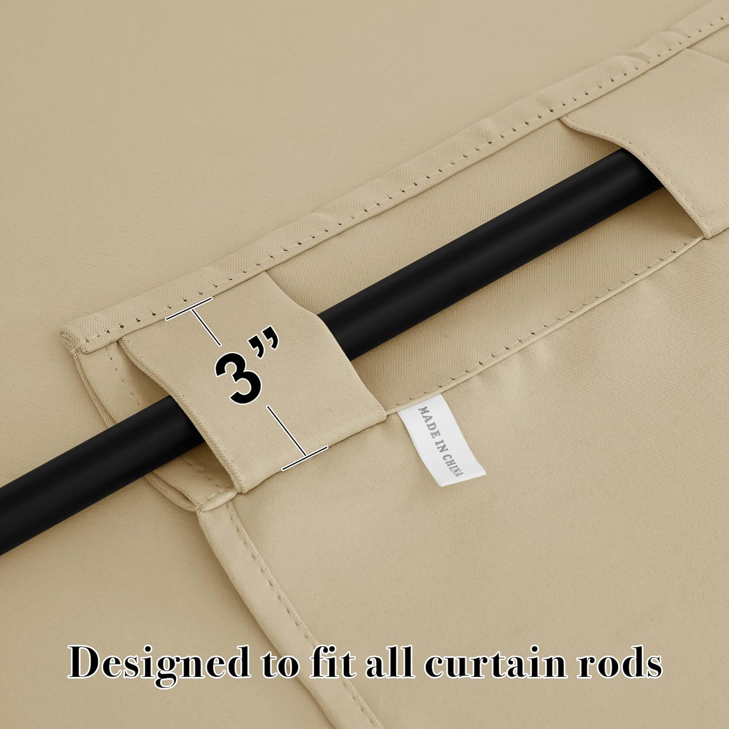 RYB HOME Room Darkening Curtains - Back Tab Haning Top, Sunlights Block Privacy Curtains Kitchen