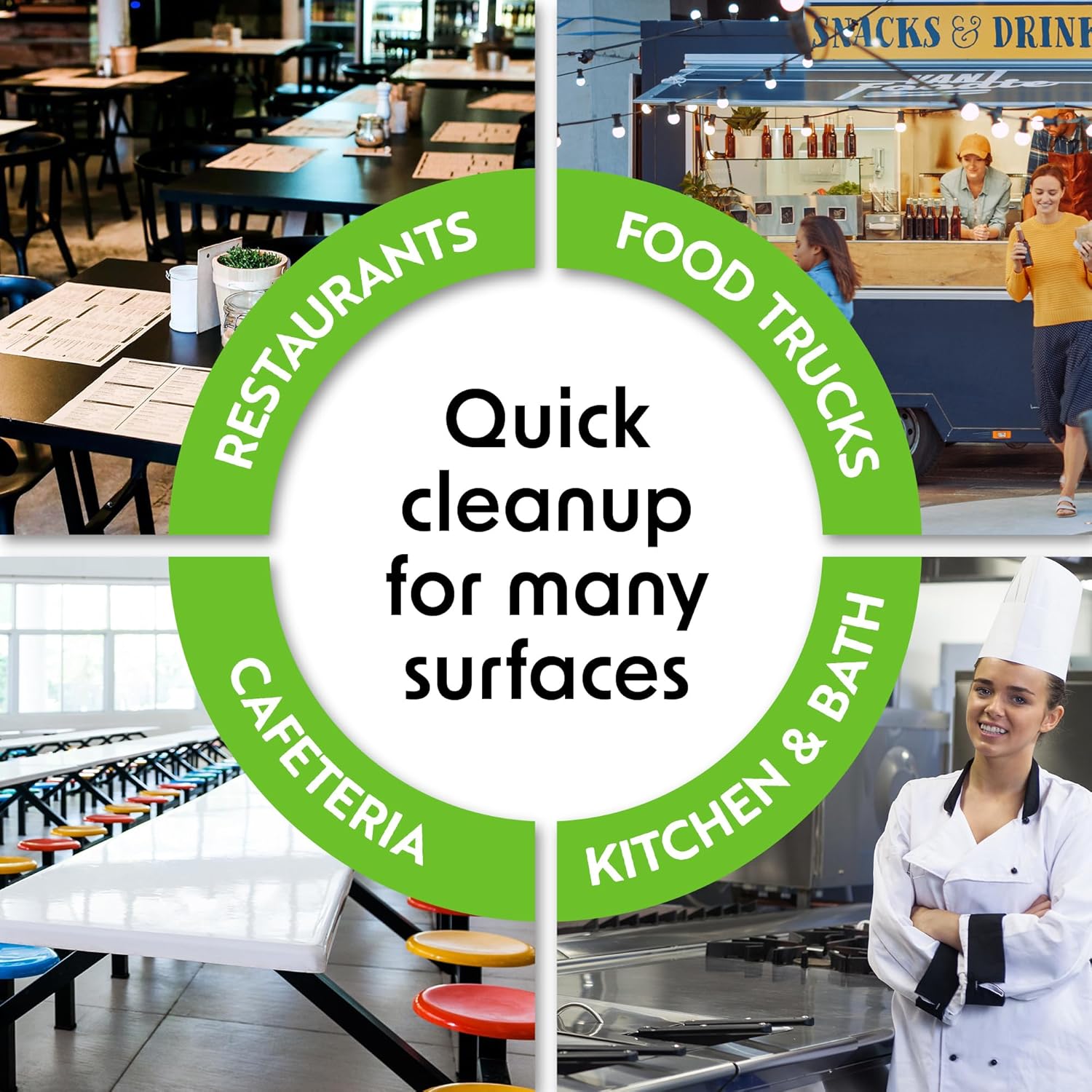 Wipex Table Bussers - Natural Table & Counter Turnover Cleaning Wipes With Vinegar, Propolis, Clove