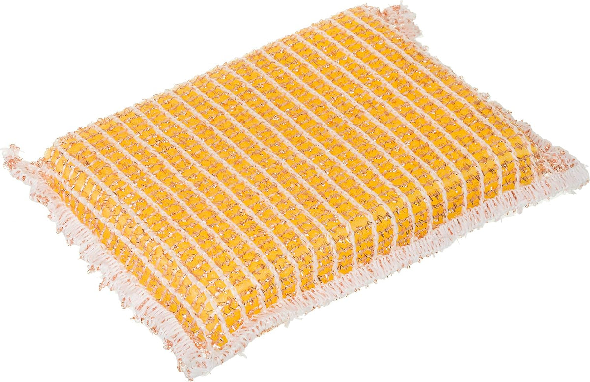REDECKER Kitchen Woven Copper Sponge, 2-Piece - Abrasive Scrubber, Cleans Stainless Steel