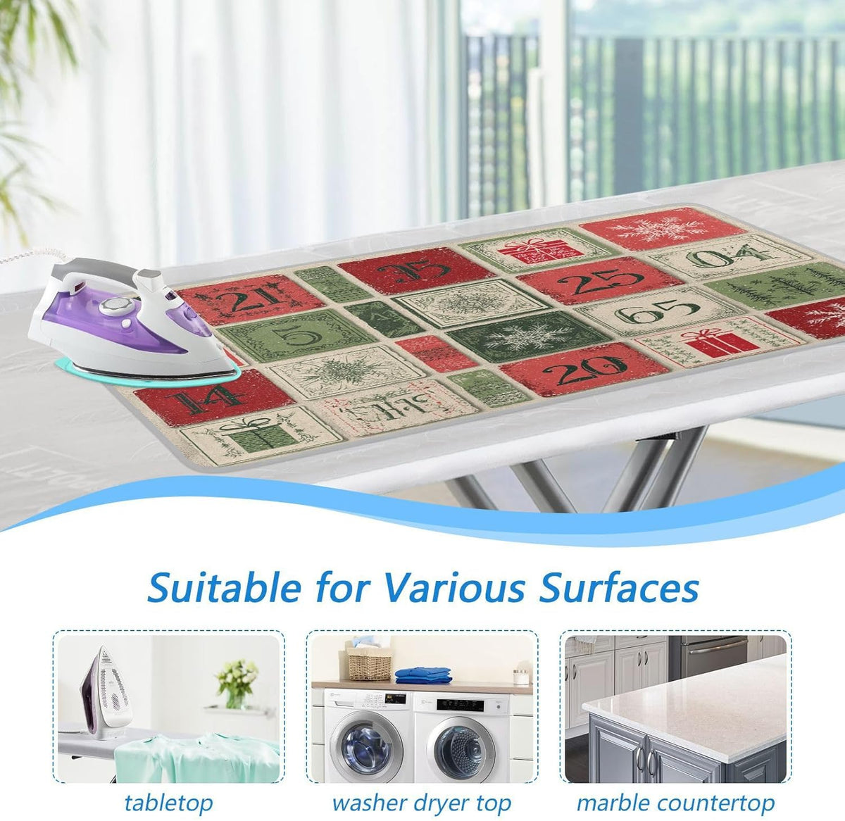 Ironing Mat Portable Ironing Pad Ironing Blanket for Table Top Heat Resistance Double-Side Using