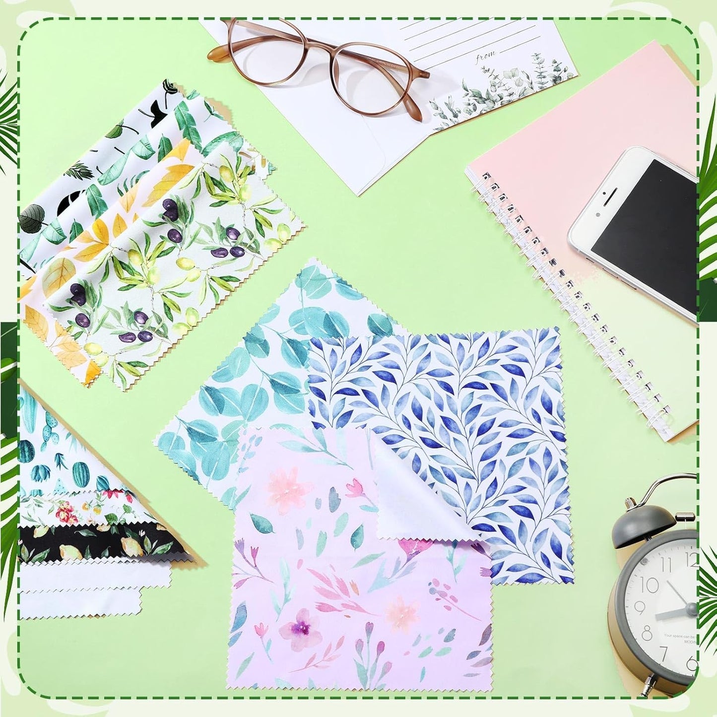Sinmoe 20 Pcs Microfiber Cleaning Cloth for Glasses Plant Microfiber Cloth Soft Multicolor Glasses