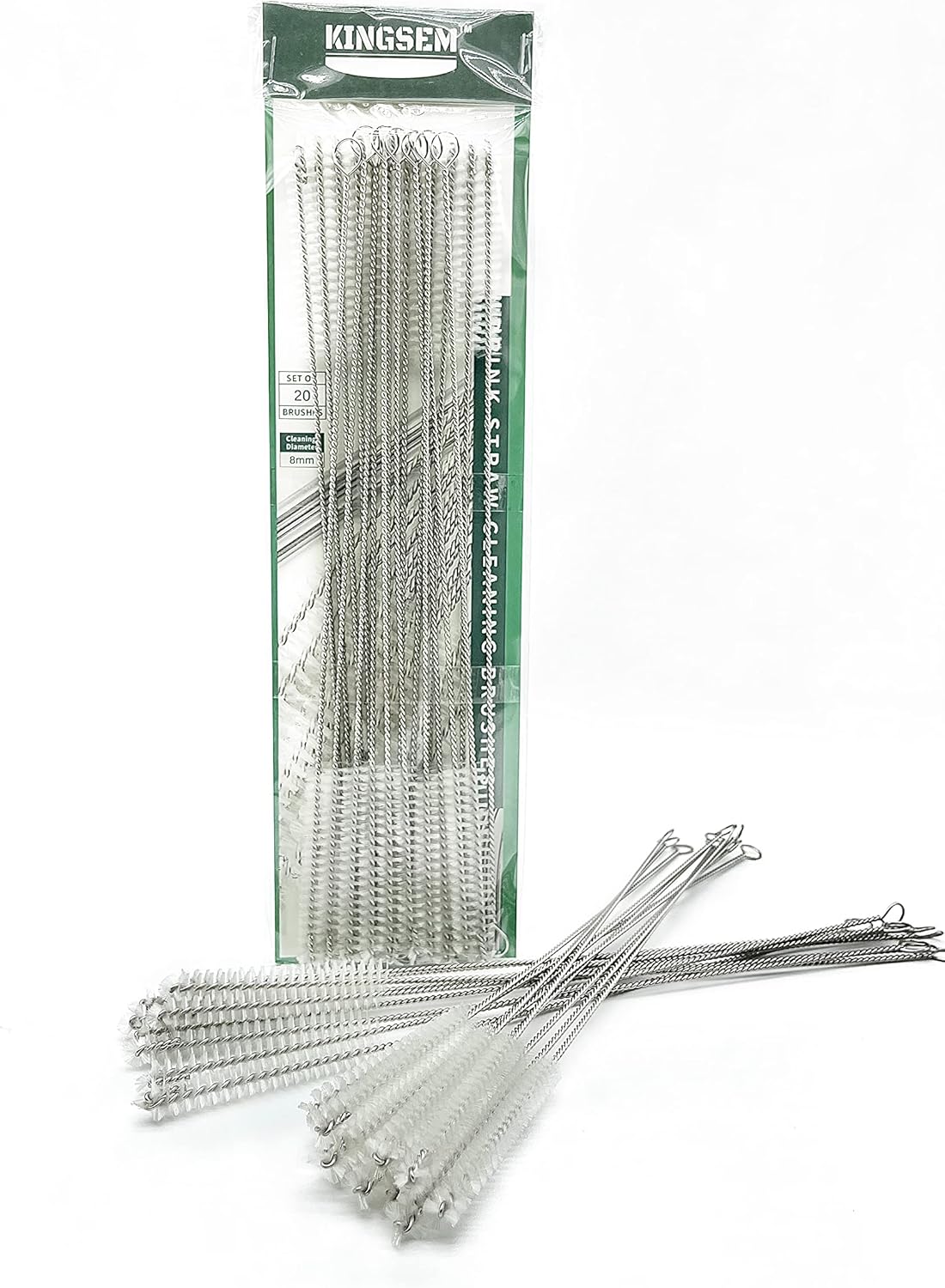 20PCS Straw Cleaner Brush kit, Straw Brush of 8mm-10.6 inch for Water Bottle Sippy Cup with Straw