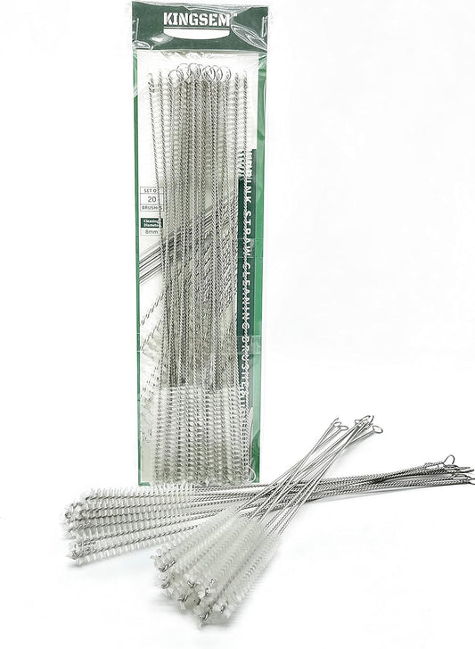 20PCS Straw Cleaner Brush kit, Straw Brush of 8mm-10.6 inch for Water Bottle Sippy Cup with Straw