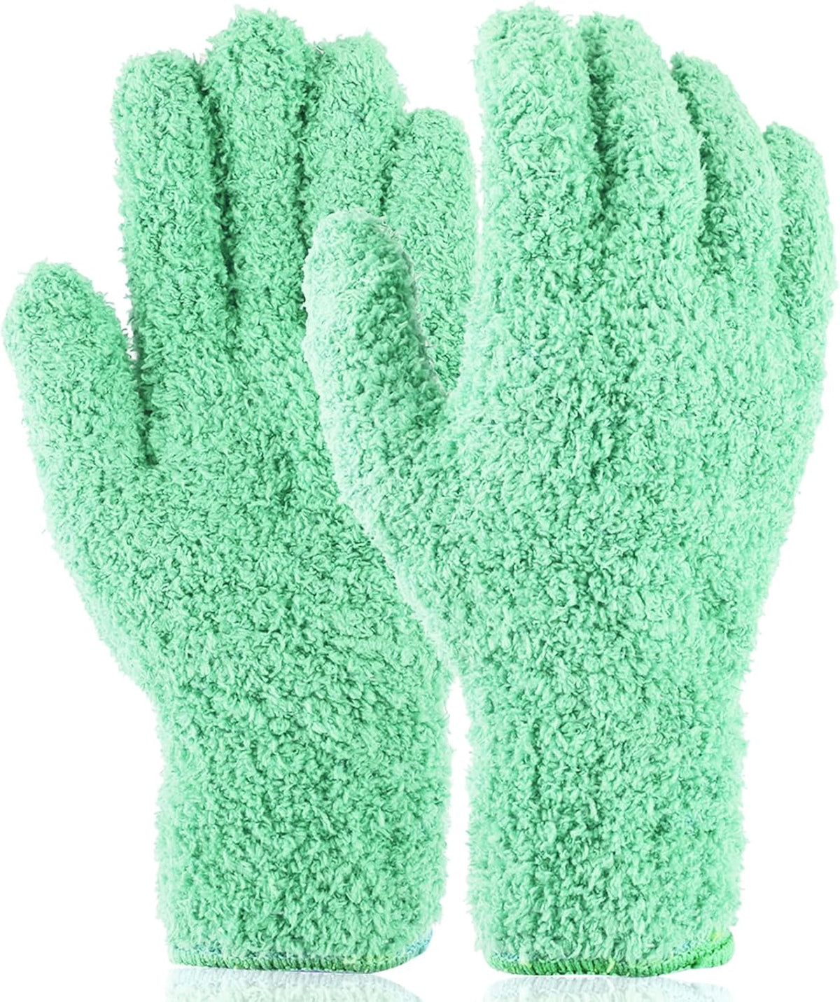 Plant Dusting Gloves, Microfiber Dusters for Cleaning Kitchen Indoor Mitt for House Use Desk Window