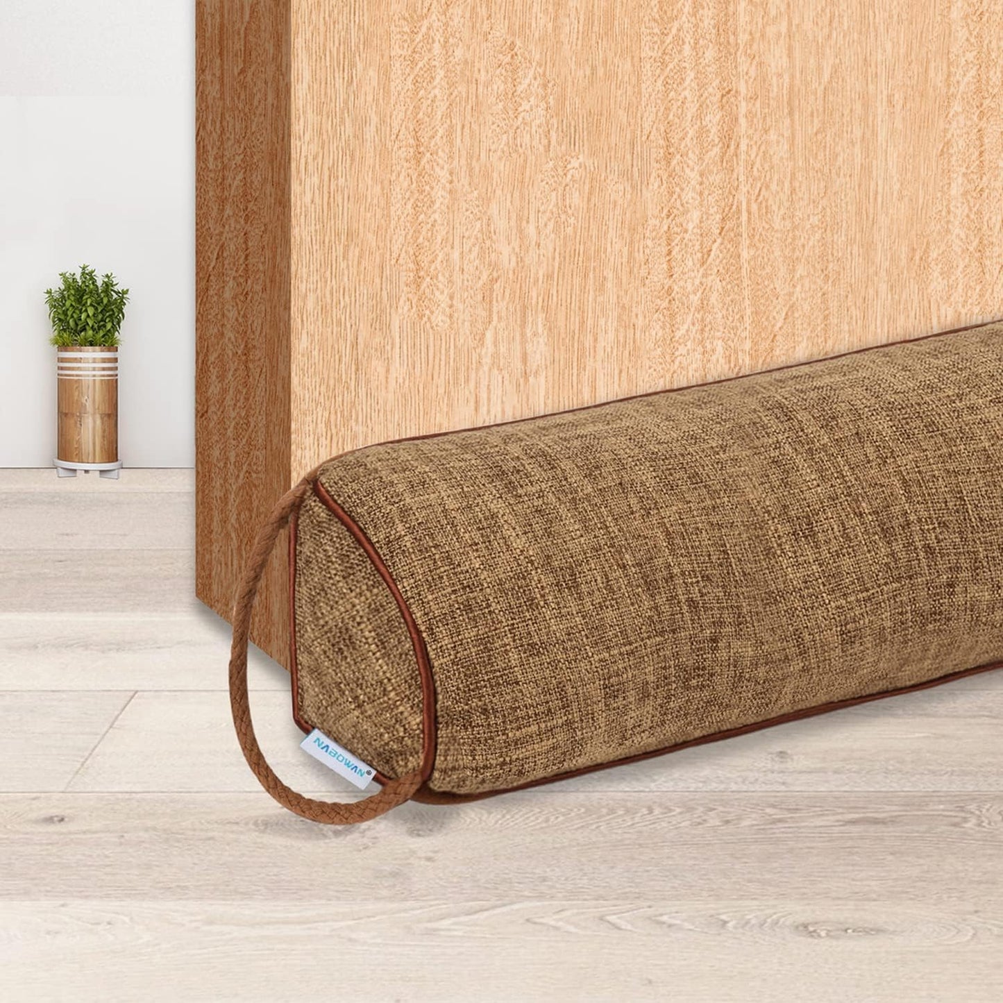 NABOWAN 30" Weighted Under Door Draft Stopper -Triangular Door Draft Blocker with Hook Loops for