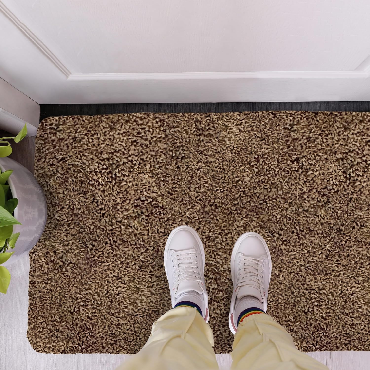 Premium Microfiber Indoor Door Mat – 24"x36" Washable Entry Mat, Non-Slip, Waterproof Backing