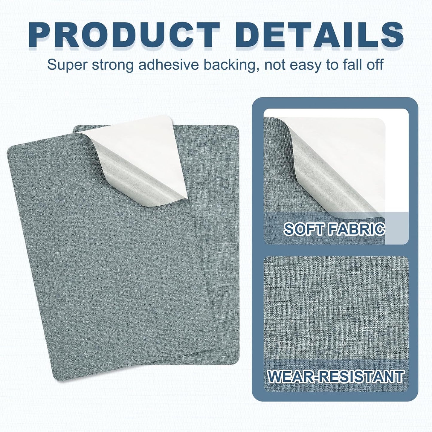PATIKIL 8x11 Inch Linen Repair Patches, 2Pcs Self-Adhesive Fabric Patch for Sofas Tote Bags
