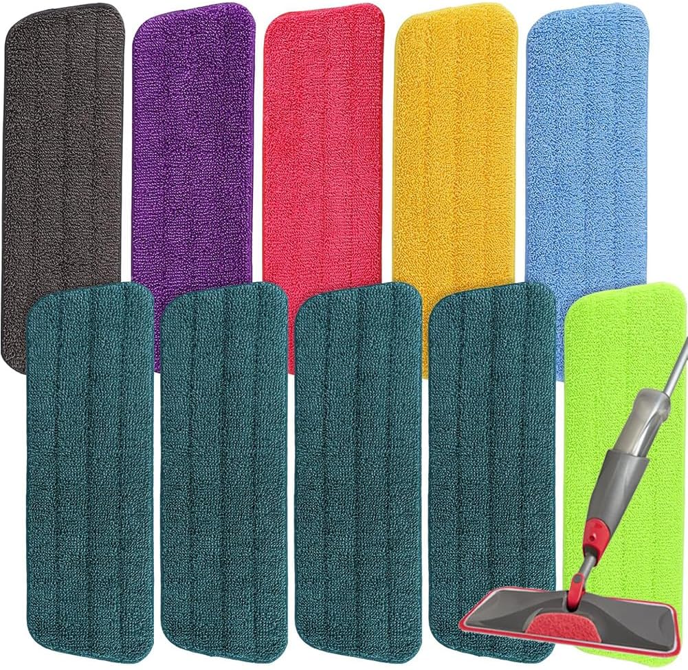 16.5 inch Microfiber Mop Pads for Rubbermaid Reveal Spray Mop and Any 16.5" Flat Mop - 10 Pack