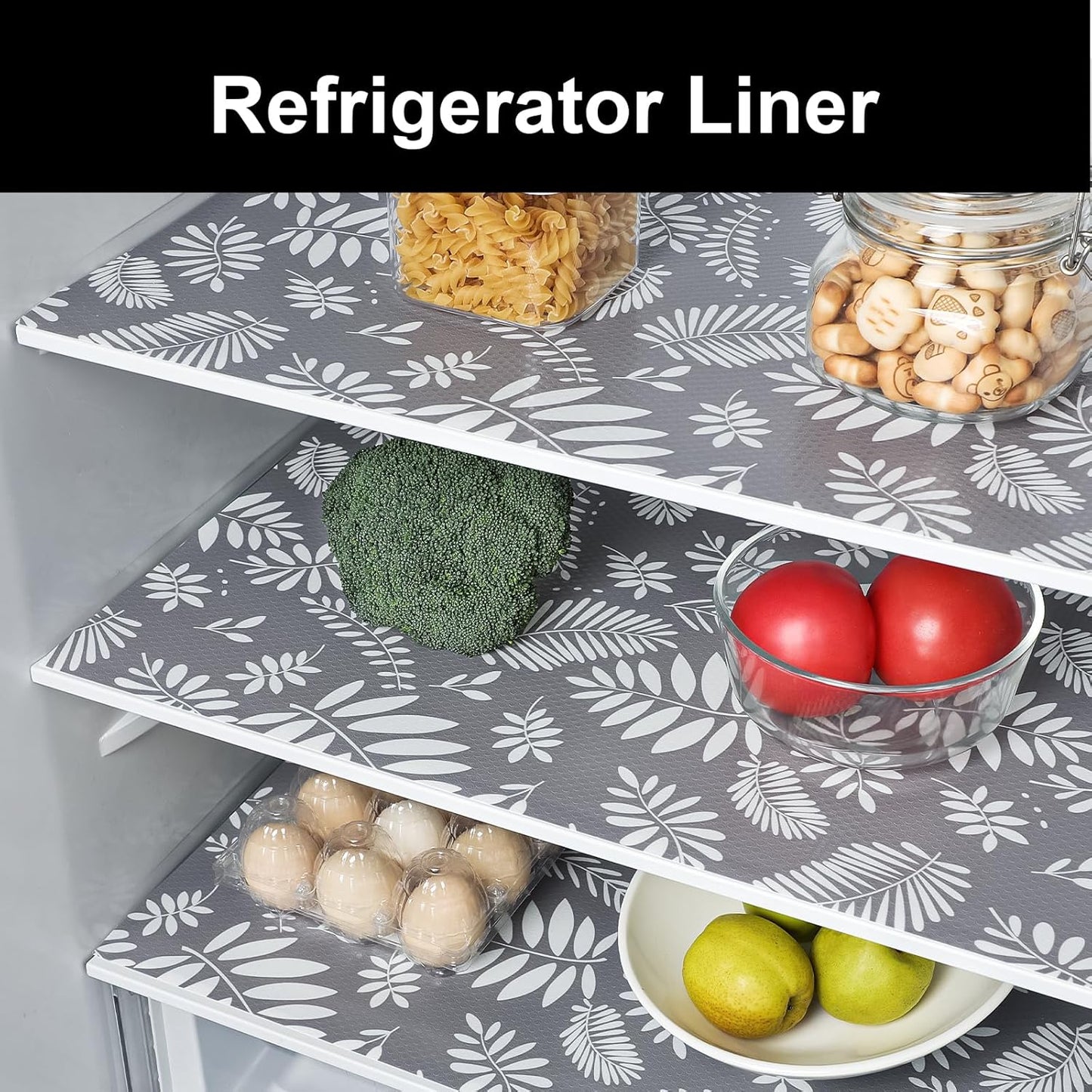 Cooyes Drawer and Shelf Liner, Non-Adhesive Shelf Liners for Kitchen Cabinets, Thick Strong Grip
