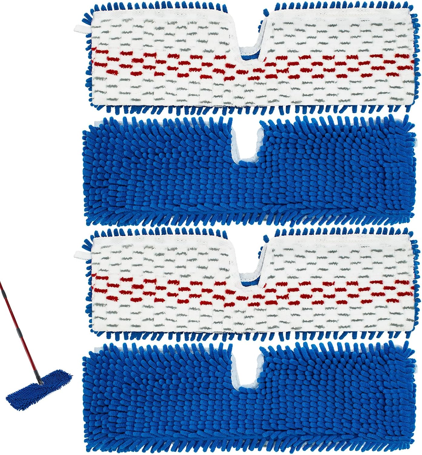 4 Pack Mop Replace Head for Ocedar Hardwood Floor'n More 3-Action Flip Mop,Mop Heads Replacements