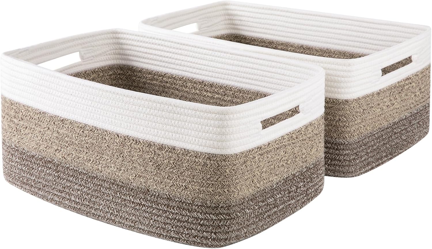 Large Storage Basket for Organizing, Woven Rope Basket for Shelves, Closet Organizer Bins for