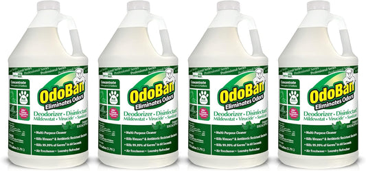 OdoBan Professional Disinfectant and Odor Eliminator Concentrate, 4 Gallons, Original Eucalyptus