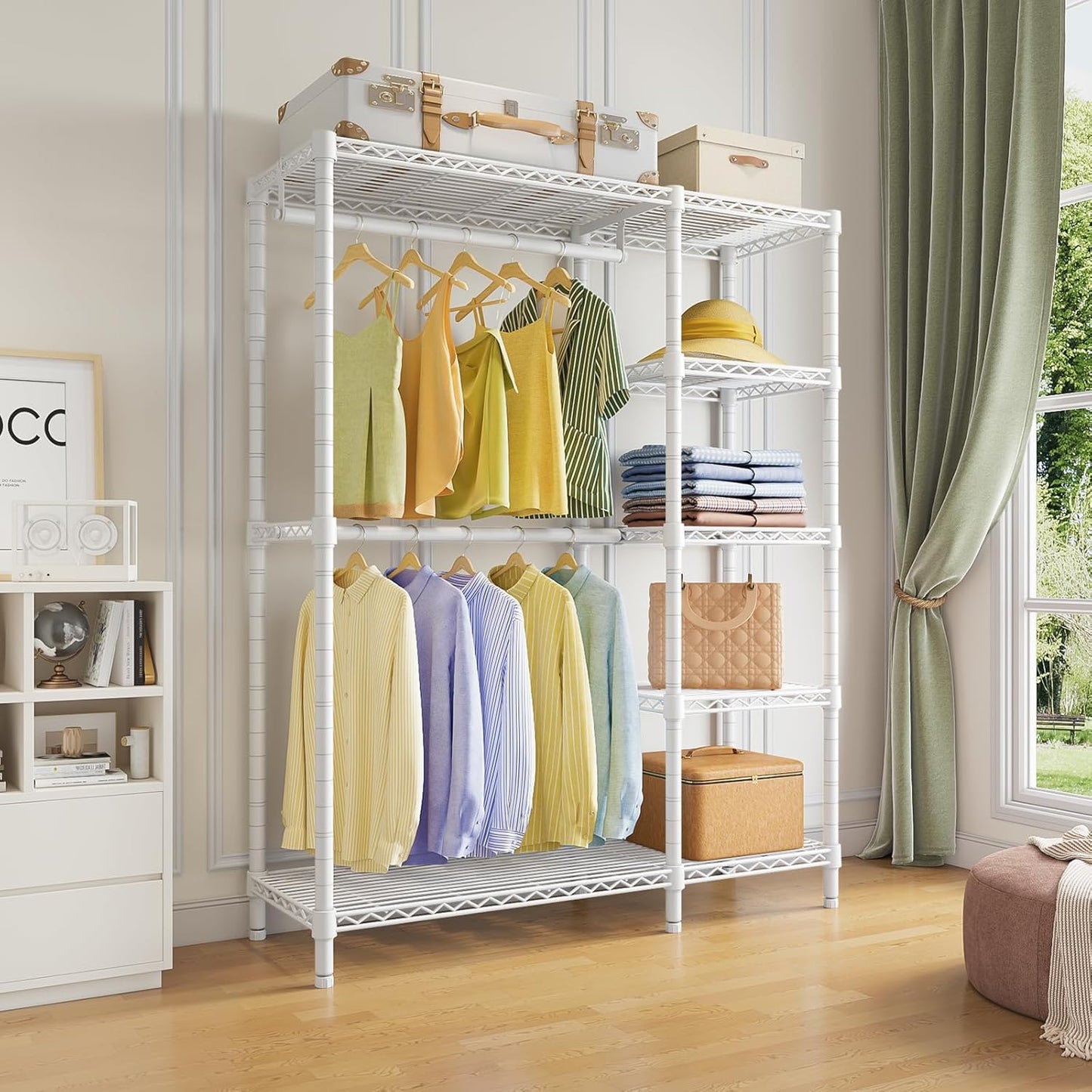 VIPEK V7 Garment Racks for Hanging Clothes Heavy Duty Clothes Rack with Shelves, Portable Closet