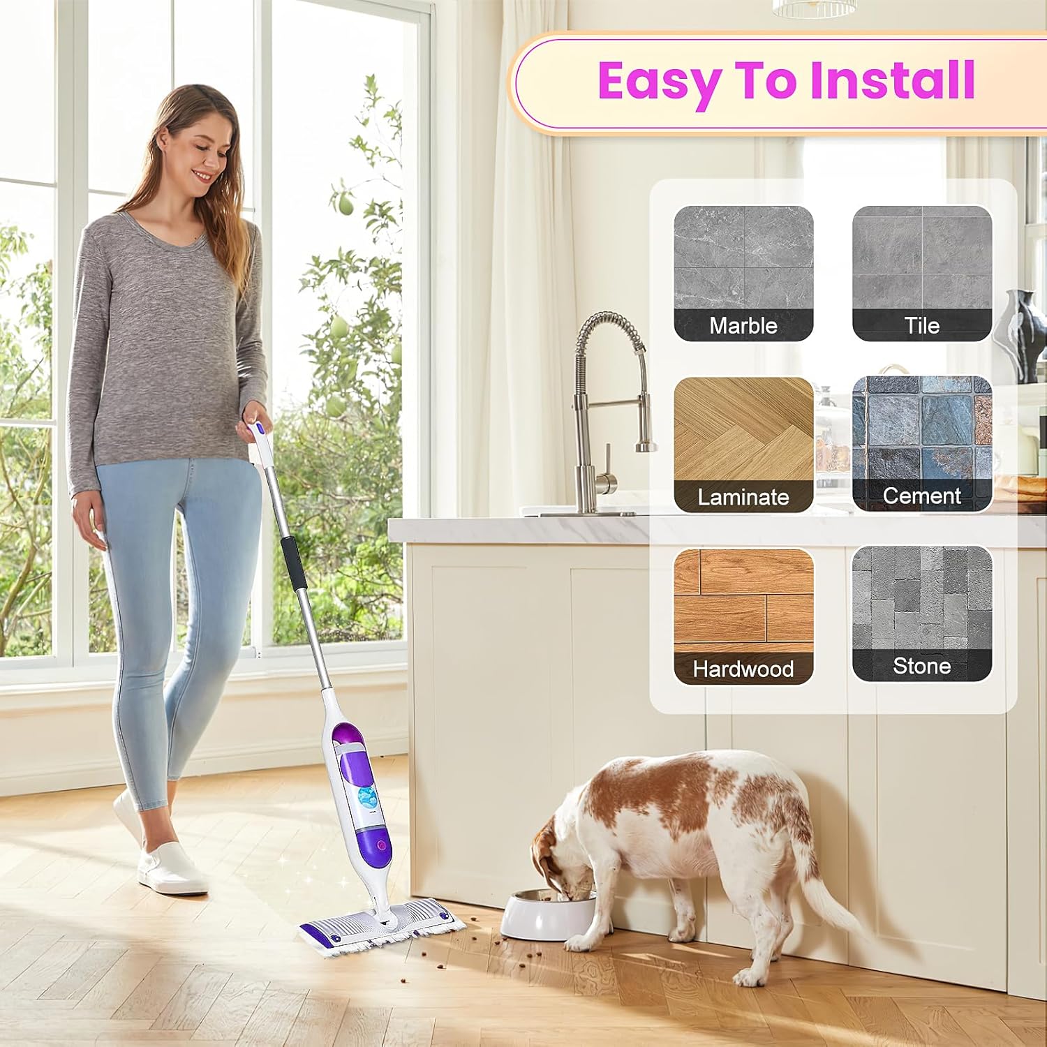 Power Mop Refills for Swiffer | 40 Count Disposable Pads for Wet & Dry Cleaning | Multi-Surface