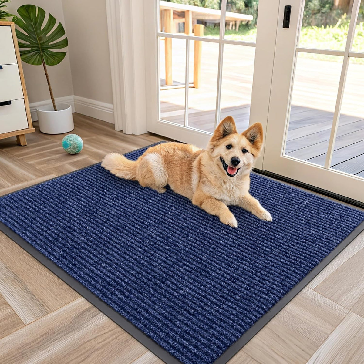 OLANLY Front Door Mat Indoor Outdoor Entrance, Waterproof Heavy Duty Doormat, Fade Resistant, Low